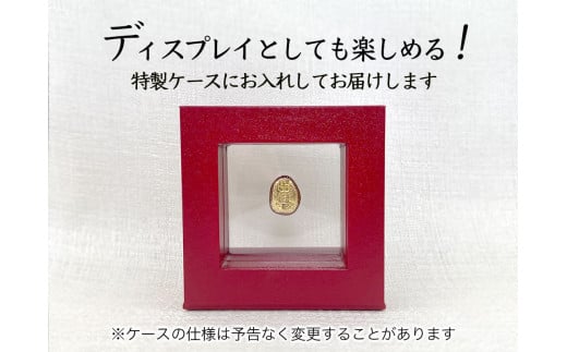置物】純金製（K24） 甲州金 レプリカ 武田氏時代の貨幣 『露一両金
