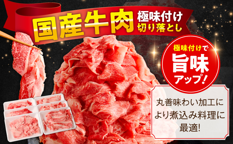 国産牛 切り落とし 1.5kg 小分け 300g×5P【氷温熟成×極味付け 国産