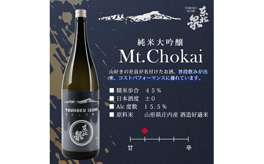 565　東北泉　純米大吟醸 Mt.Chokai 1800ml×2本セット 