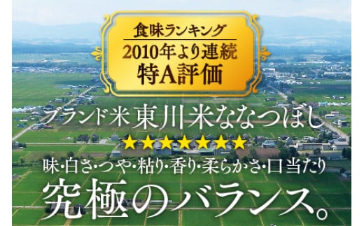 東川米「ななつぼし」無洗米5kg+水セット×【6回定期便】（2025年2月下旬より発送予定）