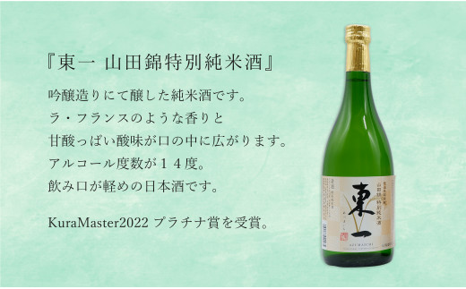 KuraMaster受賞「東一 山田錦特別純米酒」1本・「能古見」 特別純米酒と純米吟醸 2本 720ml【3本セット】佐嘉蔵屋 日本酒 酒 東一 能古見 純米酒 受賞 嬉野  鹿島 The SAGA認定酒 S20-22