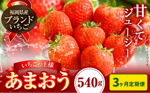 いちご あまおう 先行予約 いちご 大量 540g 選べる発送時期 定期便 フルーツ《3ヶ月定期便(1月2月3月に1回ずつ)》苺 旬 くだもの 果物 福岡県 鞍手町