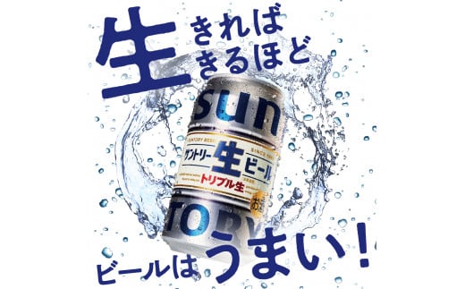 【2箱セット】サントリー 生ビール トリプル生 350ml×24本 2箱セット 群馬県 千代田町 送料無料 お取り寄せ お酒 お中元 ギフト 贈り物 プレゼント 人気 おすすめ 家飲み 晩酌 バーベキュー キャンプ ソロキャン アウトドア ※沖縄・離島配送不可 