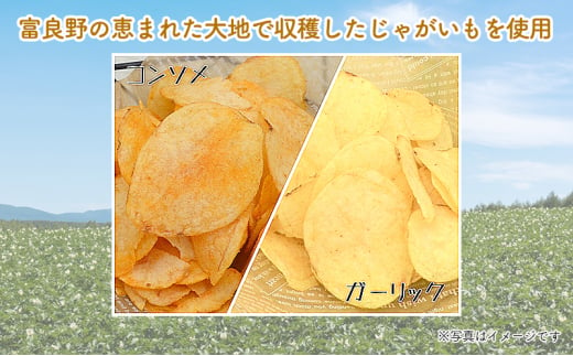 ふらの産ポテトチップス【ふらのっち】コンソメ味＆ガーリック味セット ふらの農業協同組合(南富良野町) ジャガイモ コンソメ ガーリック 芋 菓子 スナック じゃがいも ポテチ