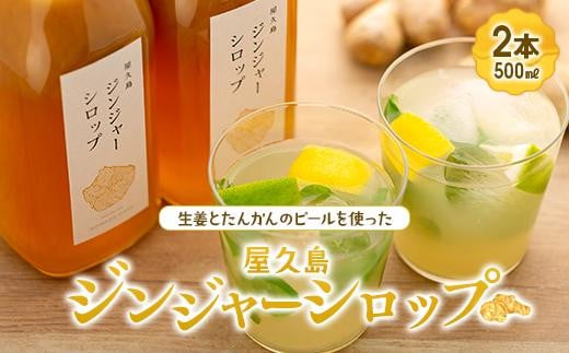 屋久島ジンジャーシロップ 特大(500ml)×2本セット