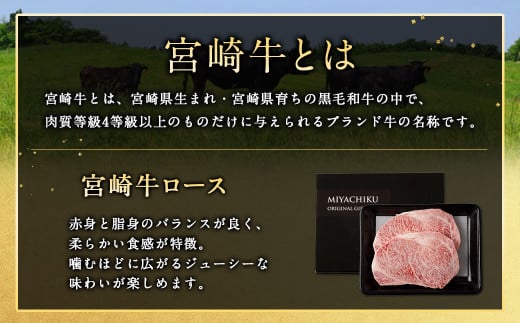 ＜宮崎牛ロースステーキ2枚500g＞