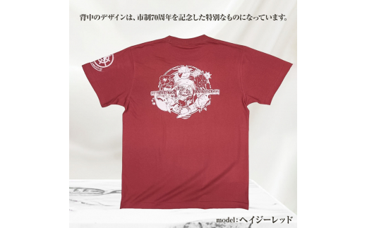 地域限定オリジナルデザインTシャツ さばT（インディゴ・綿100％）男女兼用 Mサイズをお届け サバT 半袖 トップス スポーツ用品【R01054-2】