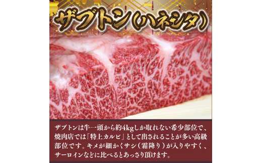 【定期便】博多和牛 ザブトンと肩ロース芯スライス しゃぶしゃぶ・すき焼き用 （300g×2）6回コース　BX005