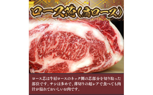 【定期便】博多和牛 ザブトンと肩ロース芯スライス しゃぶしゃぶ・すき焼き用 （300g×2）6回コース　BX005