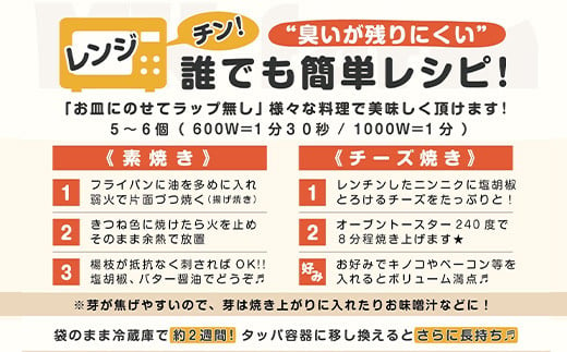 満点にんにく (発芽にんにく) 60～70g(10本)×10袋 栄養 スタミナ 免疫力 風邪予防 F21K-251