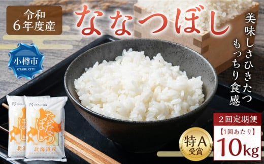 【令和6年産】【全2回定期便】北海道産 ななつぼし 10kg(5kg×2袋) 米 お米 白米 精米 ごはん ご飯