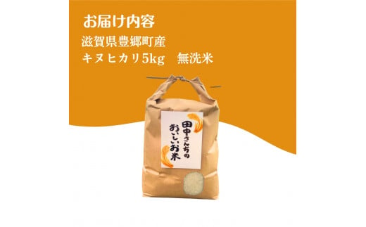 令和6年産新米 田中さんちのおいしいお米A　キヌヒカリ5kg（無洗米）