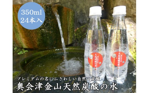 奥会津金山天然炭酸の水（350mlペットボトル）24本