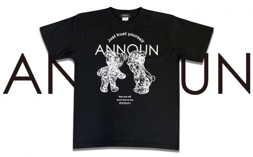 No.063 ［ANNOUN］Painting Bear Ｔシャツ ブラック