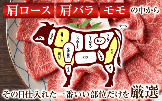 【全3回定期便】【訳あり】【A4～A5】長崎和牛しゃぶしゃぶすき焼き用（肩ロース肉・肩バラ肉・モモ肉）700g【株式会社 MEAT PLUS】 [QBS066]