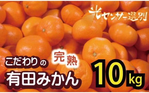 【2024年11月発送予約分】＼光センサー選別／農家直送 こだわりの完熟有田みかん 約10kg＋250g(傷み補償分) 【ご家庭用】 【11月発送】有機質肥料100% 有田みかん みかん ミカン 蜜柑 柑橘 果物 フルーツ 甘い 温州みかん 先行予約【nuk101-1D】