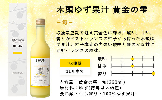 黄金の雫３本セット＋木頭ゆず一番しぼり７２０mlx１本味比べセット ［徳島県 那賀町 木頭地区 木頭 木頭ゆず 木頭柚子 ゆず ユズ 柚子 柚子果汁 果汁 果汁ジュース 飲み物 ジュース 調味料 料理 調理 お菓子作り アイスクリーム かき氷 す 酢 黄金の雫 生しぼり 一番搾り 飲み比べ セット］【OM-117】