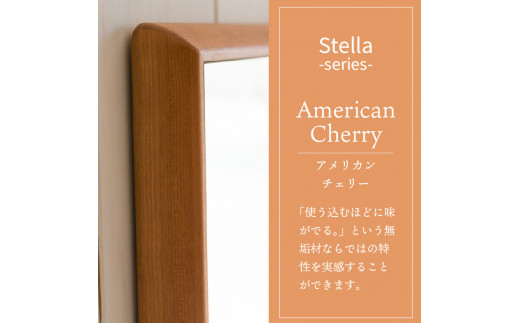 【SENNOKI】Stellaステラ アメリカンチェリーW620×D35×H620mm(6kg)木枠正方形デザインインテリアミラー【2408M05039】