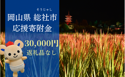 【返礼品なし応援寄附】岡山県総社市（30000円） 22-030-019