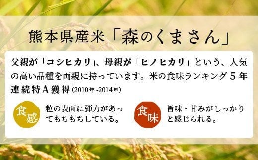 ★数量限定★【令和６年産・令和7年6月発送分】熊本を代表するブランド米13ｋｇ（森のくまさん5kg×2袋、3kg×1袋）指定月20日前後から順次発送開始予定【価格改定ZD】