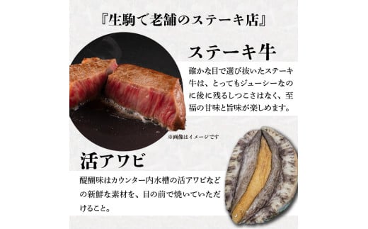 ステーキ杏樹で利用できる30000円分のお食事券