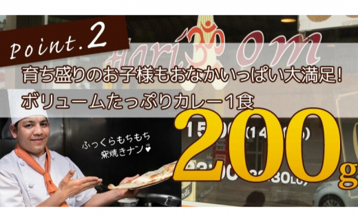 手作りインドカレー 我孫子産 季節の野菜カレー200g×3袋とナン3種セット