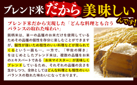 令和６年産【定期便3ヶ月】『甲佐の輝き』無洗米16kg×3ヶ月（5kg×2袋、6kg×1袋）【2025年1月より配送月選択可！】／出荷日に合わせて精米 - 国産 白米 無洗米 お米 ブレンド米 複数原料米 訳あり 厳選 マイスター 生活応援 ひのひかり 森のくまさん おすすめ 定期便 熊本県 甲佐町【価格改定ZI】