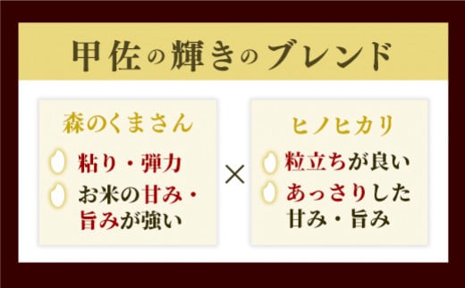 令和６年産【定期便3ヶ月】『甲佐の輝き』無洗米16kg×3ヶ月（5kg×2袋、6kg×1袋）【2025年1月より配送月選択可！】／出荷日に合わせて精米 - 国産 白米 無洗米 お米 ブレンド米 複数原料米 訳あり 厳選 マイスター 生活応援 ひのひかり 森のくまさん おすすめ 定期便 熊本県 甲佐町【価格改定ZI】