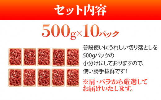 【ふるさと納税】訳あり！博多和牛切り落とし　5kg(500g×10p） お取り寄せグルメ お取り寄せ 福岡 お土産 九州 福岡土産 取り寄せ グルメ 福岡県