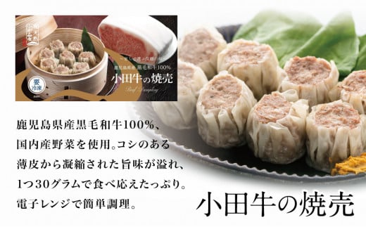 【プレミアムブランド】鹿児島県産黒毛和牛「小田牛」 牛肉100%点心セット（餃子・焼売） 総菜 餃子 ぎょうざ ギョーザ 焼売 シュウマイ 黒毛和牛 小田畜産 冷凍 南さつま市