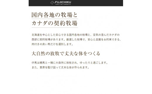 【熊本と畜】ふじ馬刺し 赤身霜降り堪能セット（大トロ、中トロ、ヒレ、ロース、上赤身各80g）