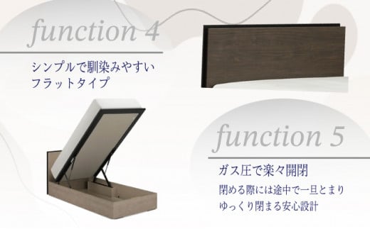 フランスベッド BG-001（跳ね上げ収納タイプ 260mm）シングル【ベッドフレームのみ】J-371