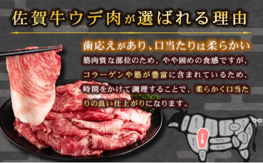 【順次配送】【佐賀牛】特選赤身切り落とし 800g ウデ 牛肉 薄切り スライス しゃぶしゃぶ すきやき  