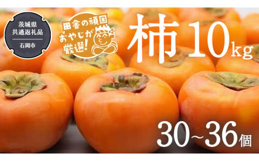 柿 10kg（30〜36個）【令和6年10月より発送開始】（茨城県共通返礼品：石岡市産） 柿 かき カキ 果物 フルーツ 茨城県産