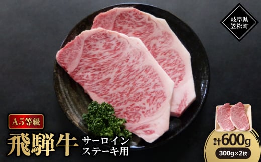 A5等級飛騨牛:サーロインステーキ用600g【1538390】