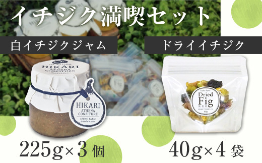 ドライイチジク(40g×8袋) 白イチジクジャム(225g×3個)のセット 【期間限定50セット】出穂農園 ジャム ドライフルーツ 詰め合わせ ギフト 贈り物