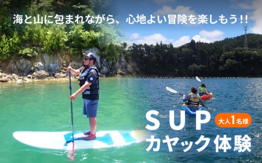 SUP ・ カヤック 体験 大人１名様分 体験ツアー 石巻市 雄勝湾 海