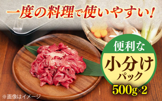 長崎和牛赤身切り落とし（モモ・バラ）1kg【肉のあいかわ】 [QAA025]