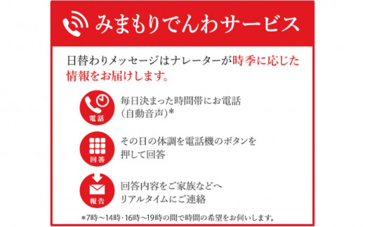 神埼市内みまもりでんわサービス(固定電話・12ヶ月) 【支援 電話 防犯 お見守り 支援品 お礼の品 郵便局】(H068106)