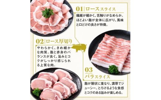 E05041 ＜定期便・計5回(隔月)＞ 鹿児島県産豚厚切りステーキ&amp;しゃぶしゃぶ三昧セット(総量約16kg) 肝付町 特産品 鹿児島 豚肉 豚バラ ロース 厚切り ステーキ とんかつ しゃぶしゃぶ【大将食品】