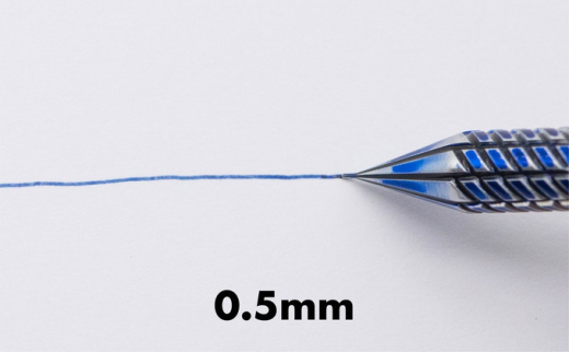 [№5308-7031]0124筆記具　金属つけペン ペン軸 クラシカルマテリアルAL（通常サイズ）ペン先0.5mm付き（レッド）