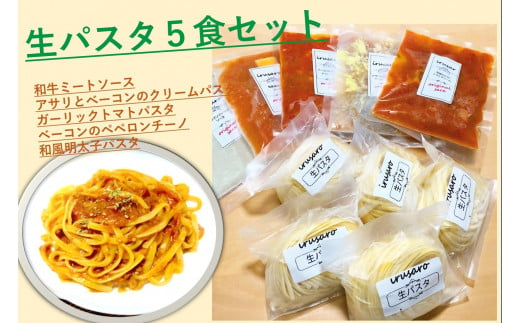 おうちで生パスタ＆ソース（冷凍）５食セット[B2-14401]