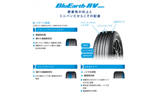 ヨコハマタイヤ ミニバン専用 タイヤ BluEarth-RV RV03(195/65R15 91H)【1514679】