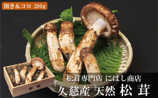 岩手県久慈市産松茸200g ふるさと納税】 松茸 【厳選】 岩手県産
