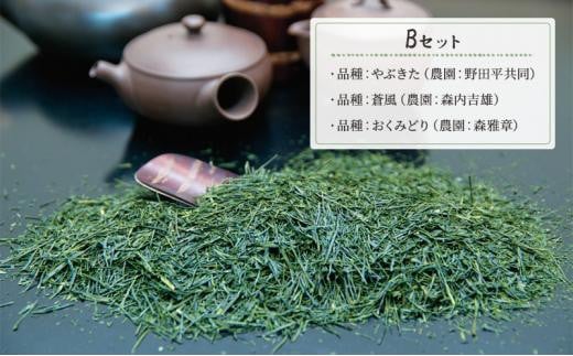 シングルオリジンティーBセット（単一農園単一品種茶）煎茶 80g x 3種 計240g【だるまや和田清商店】お茶のまち 静岡市 お茶 緑茶 茶葉 オススメお茶