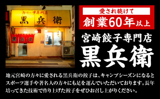 【定期便偶数月】宮崎餃子専門店・黒兵衛・餃子10パック（100個）×隔月6回_M126-T004