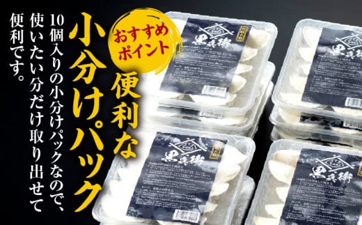 【定期便偶数月】宮崎餃子専門店・黒兵衛・餃子10パック（100個）×隔月6回_M126-T004