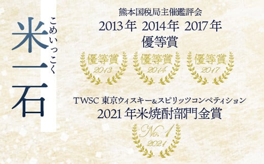 【2月発送】メガボトル！ 球磨焼酎【米一石】4L エコペット 25度  発送月選べる 米焼酎 蔵元直送 4リットル パーティサイズ TWSC金賞 酒 米 米焼酎 純米 焼酎 受賞歴 大容量 熊本 球磨 球磨焼酎 多良木町 040-0585-02