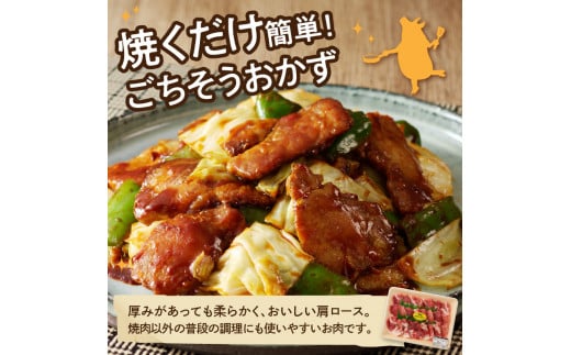 【宮崎ブランドポーク】肩ロース焼肉500g N061-YA0104