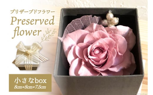 花 プリザーブドフラワー 小さな box 8cm×8cm×7.5cm [littleprincess 石川県 宝達志水町 38600817] 手土産 インテリア 観賞用 小物 お花 花束 長期保存 仏花